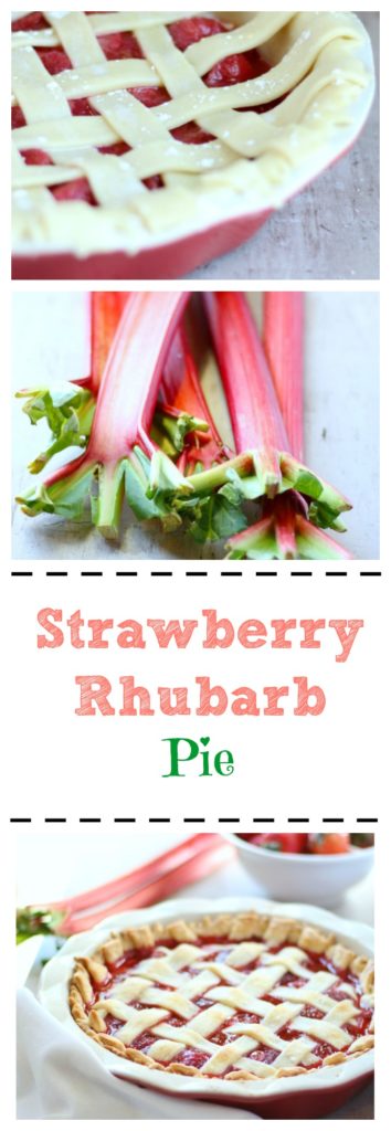 This Mom's favorite pie recipe is made 100% from scratch. This strawberry rhubarb pie is incredibly flavorful and easy to make! gardeninthekitchen.com 